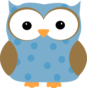 clipart owl blue
