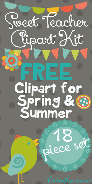 Bird clipart teacher. Free sweet kit perfect