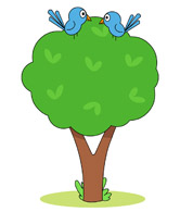 tree clipart bird