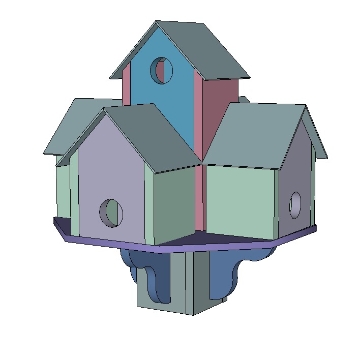 birdhouse clipart house post