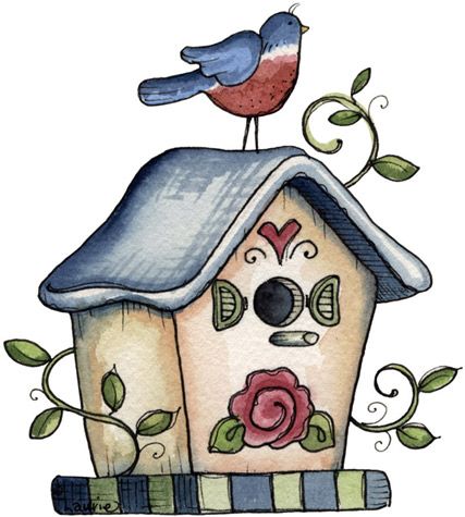 birdhouse clipart house post