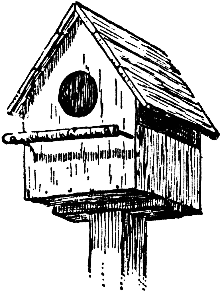 birdhouse clipart outline