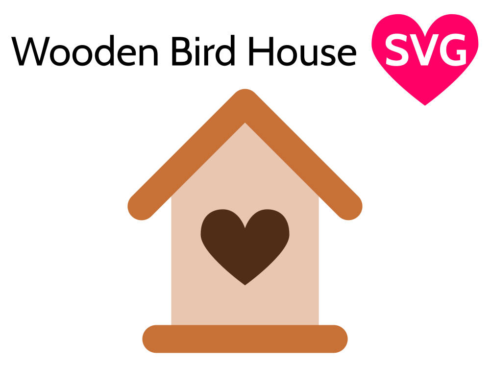 Birdhouse clipart svg. Wooden file for cricut