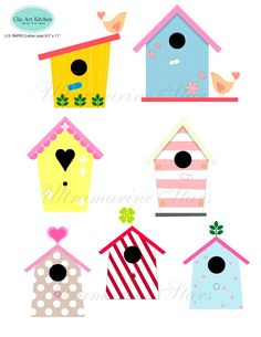 birdhouse clipart whimsical