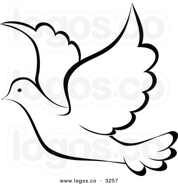Parrot black and white. Birds clipart logo