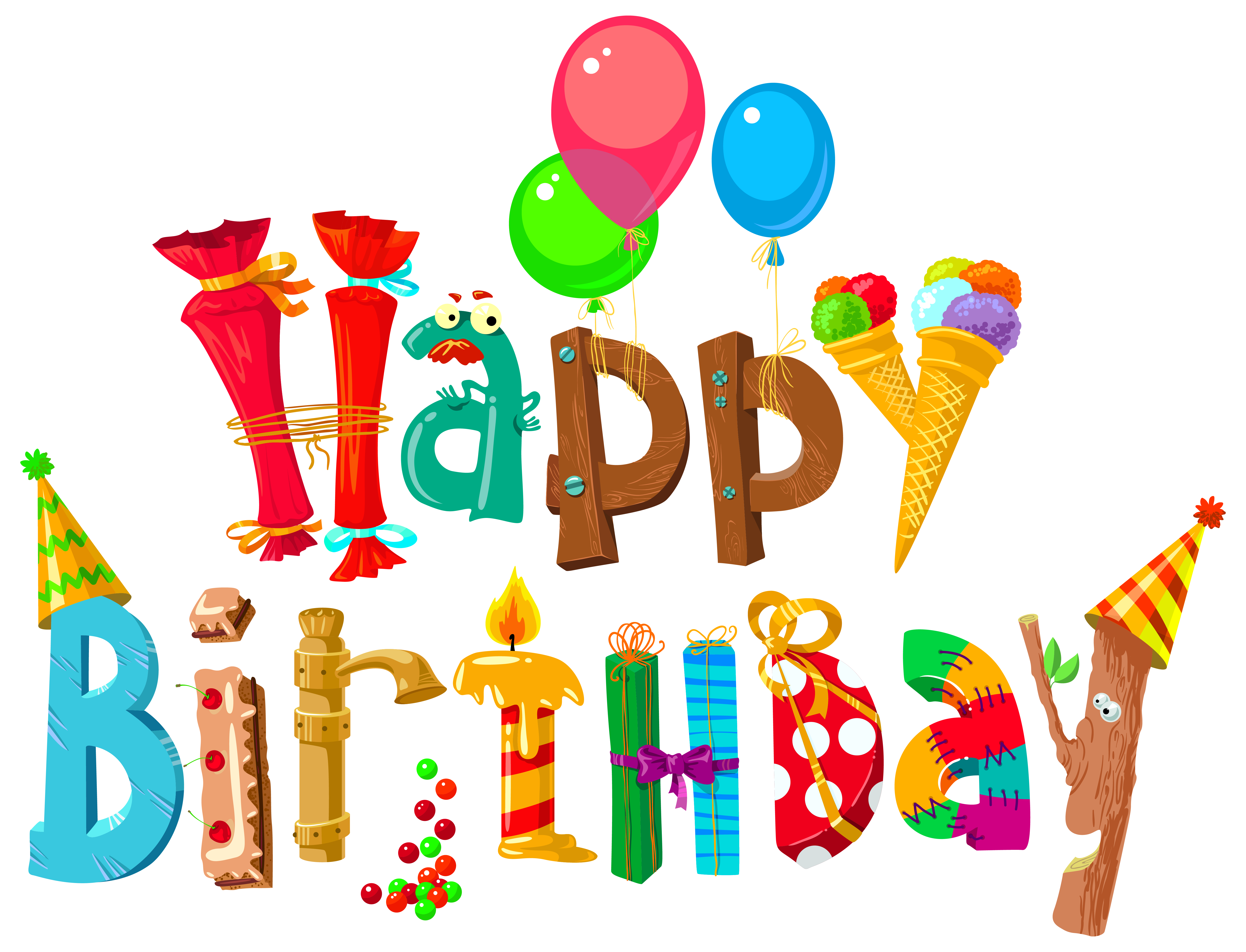 Birthday clipart. Funny happy image gallery