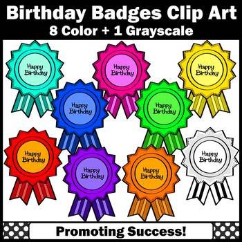 Birthday clipart bulletin. Happy badges commercial use