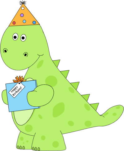 birthday clipart dinosaur