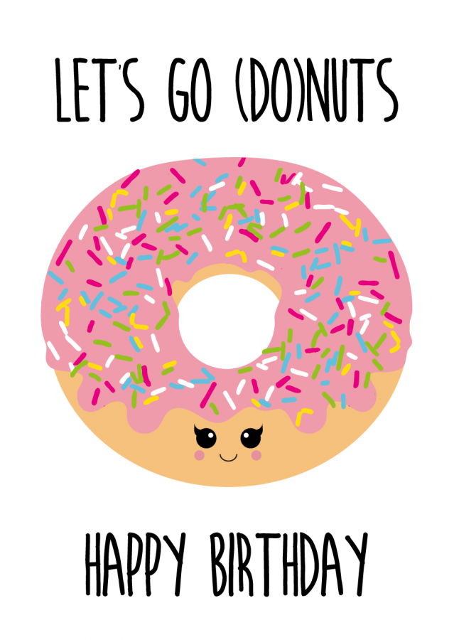 Donut Birthday Card Printable Free Printable Templates