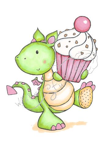 birthday clipart dragon