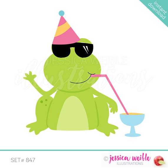 birthday clipart frog