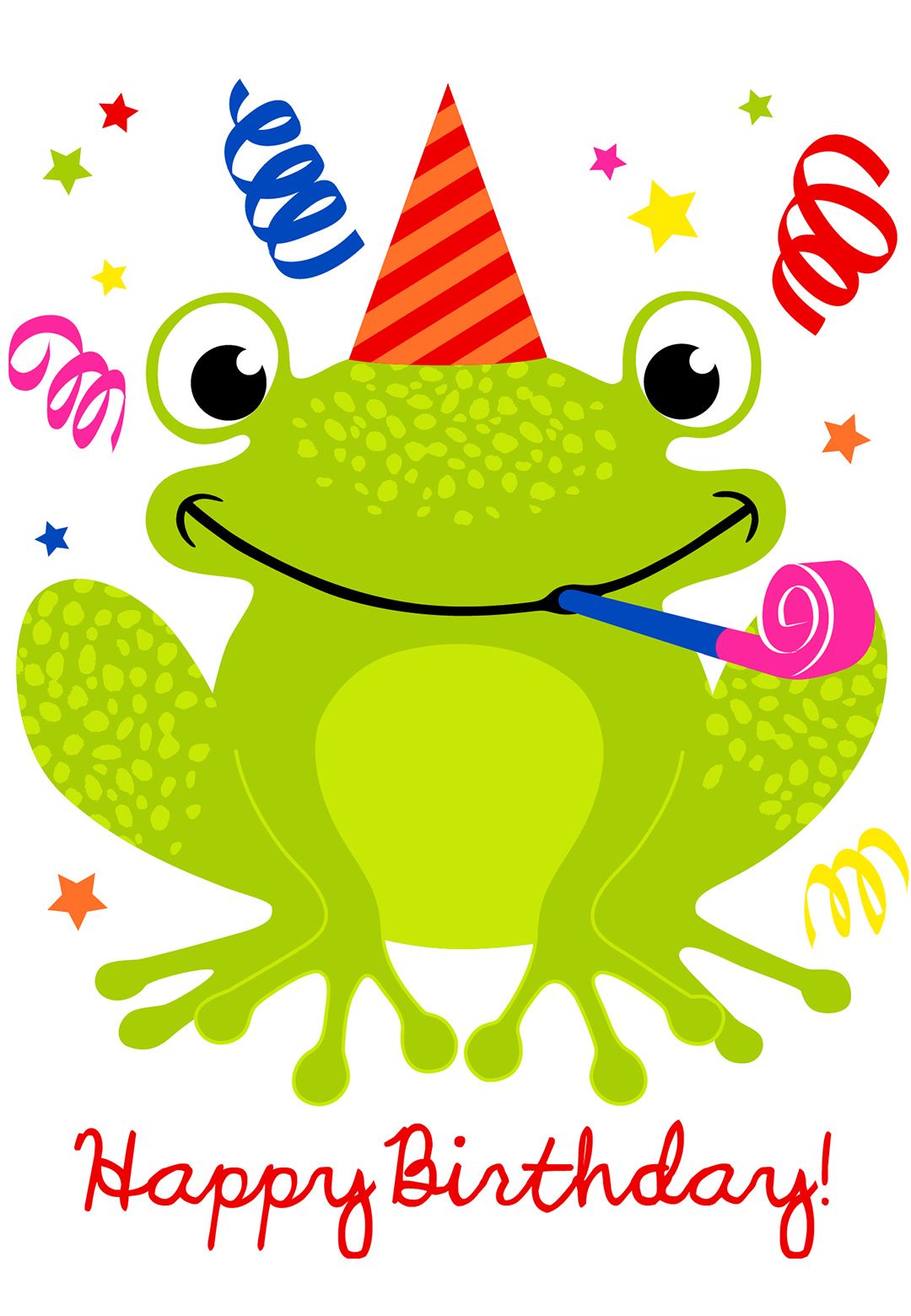 Frog Birthday Card Printable Free