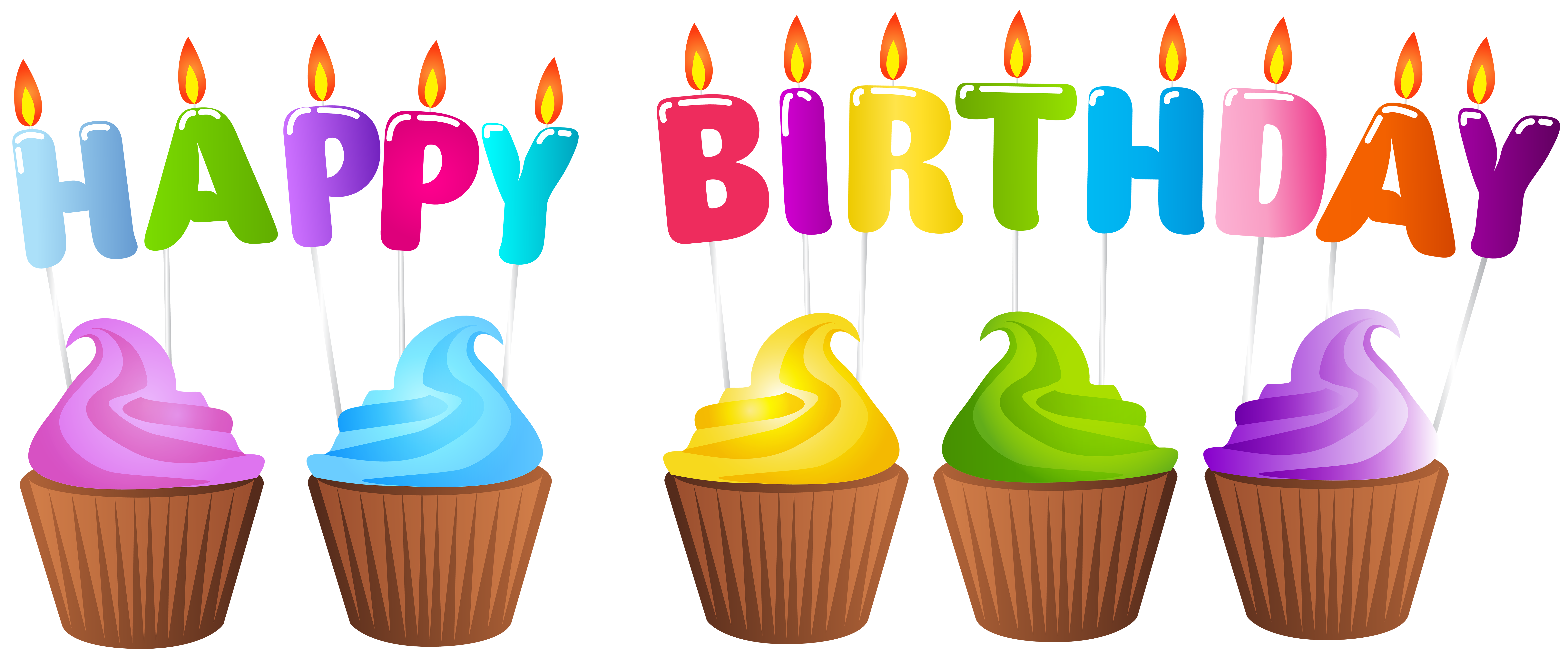 Happy birthday muffins png. Clipart cupcake banner