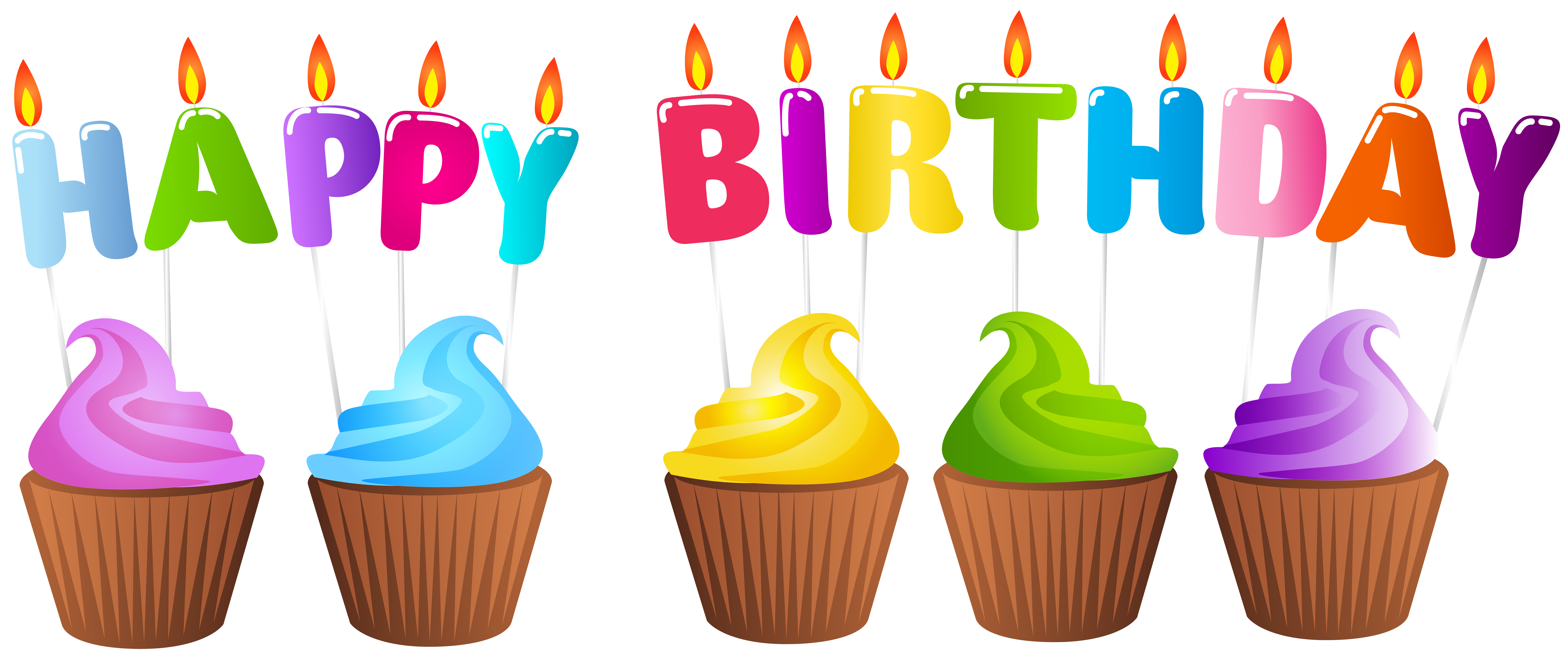 clipart candle birthday cupcake