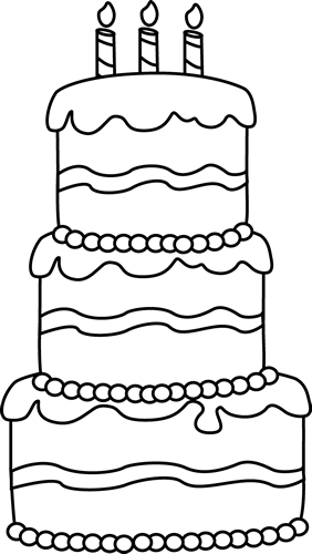 birthday clipart outline