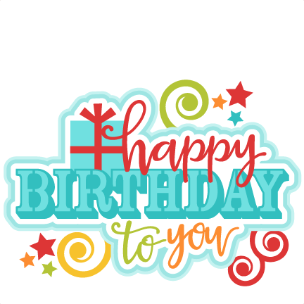 Birthday clipart scrapbook. Happy to you title