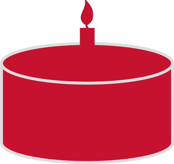 Red birthday silhouette clip. Clipart circle cake