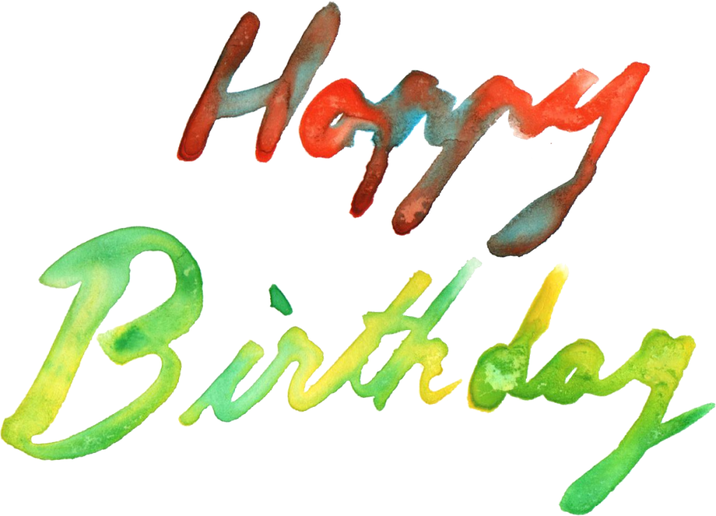  happy watercolor transparent. Birthday images png