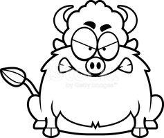 Bison clipart angry. Cartoon stock vectors me