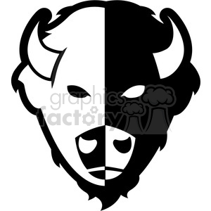  clip art graphics. Bison clipart black and white
