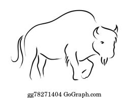Bison clipart black and white. Clip art royalty free