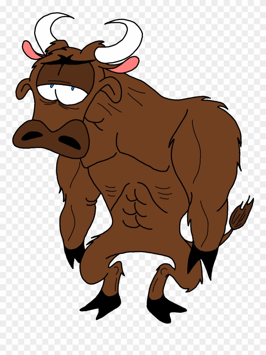 Bison clipart yak. Bovine cartoon bull clip