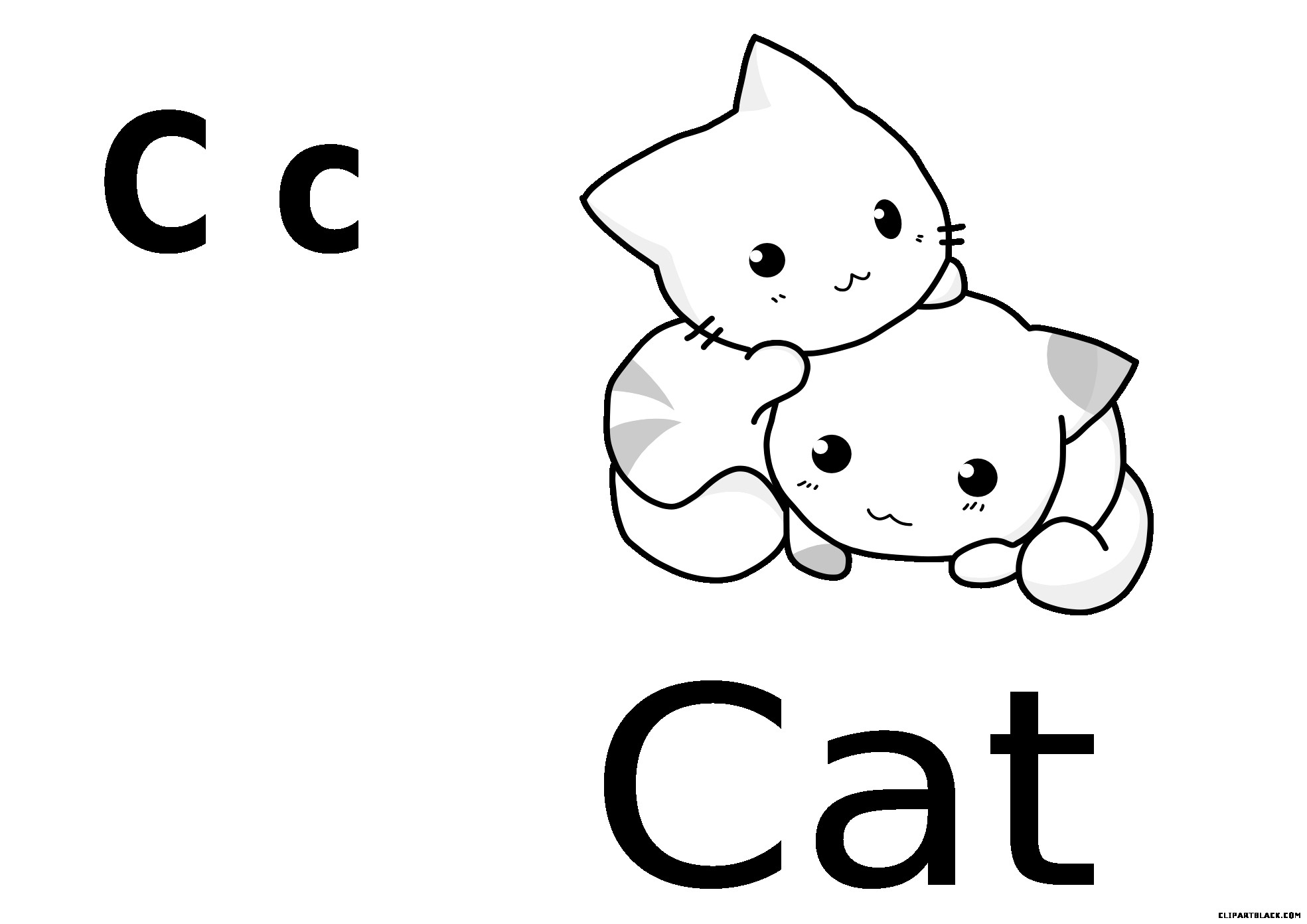 Black clipart black and white. Cat rescuedesk me animal