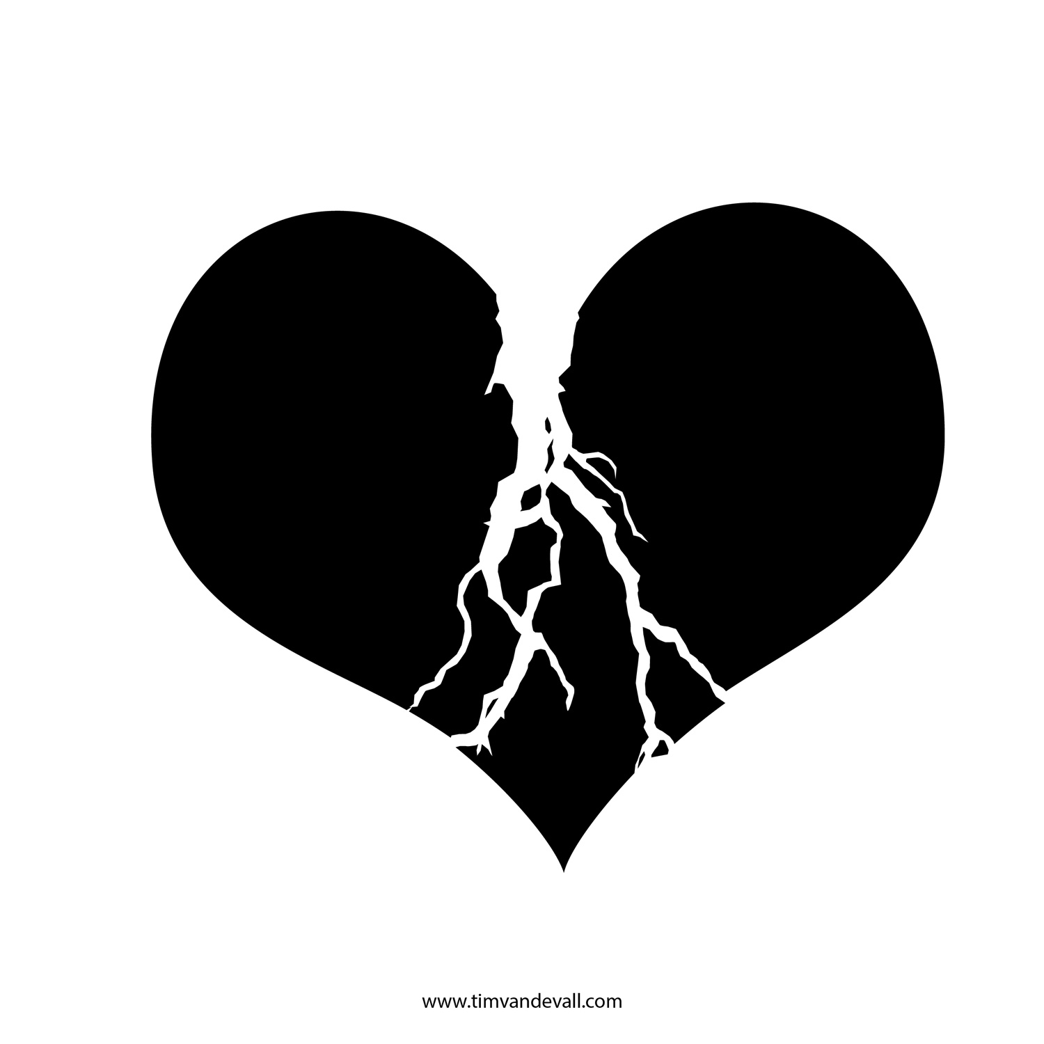 Awesome collection digital m. Black clipart broken heart