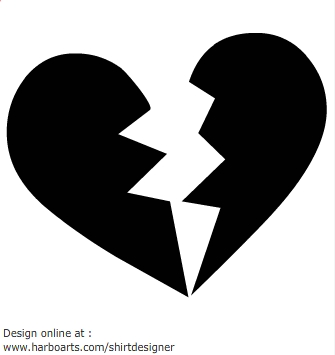Black clipart broken heart.  collection of and