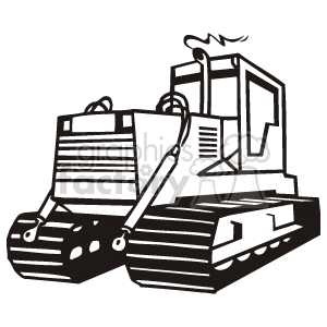 bulldozer clipart black and white