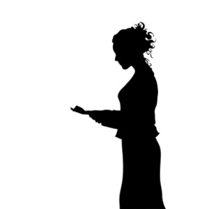 Free image business reading. Businesswoman clipart black and white