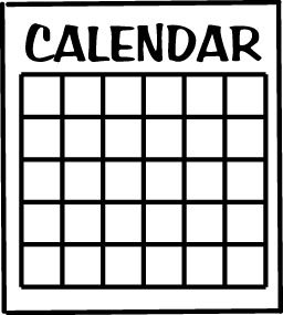 black clipart calendar