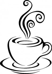 Vinilo decorativo ilustraci n. Black clipart coffee