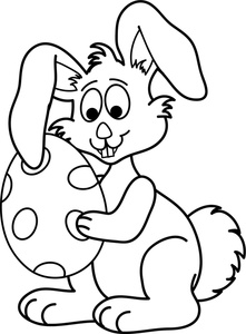 Black clipart easter. Bunny and white station