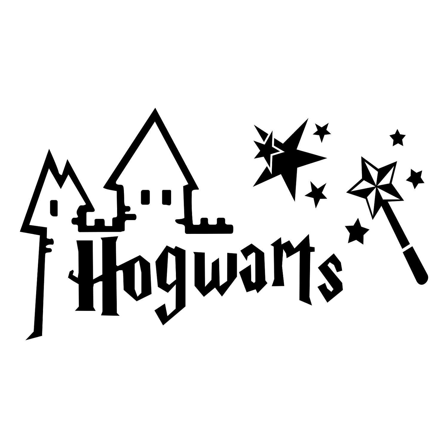 Hogwarts graphics svg dxf. Black clipart harry potter