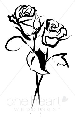 clipart wedding rose