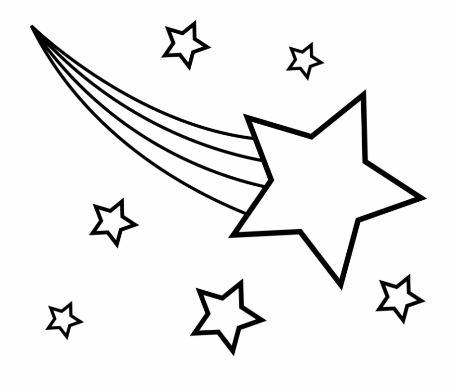 Black clipart shooting star, Black shooting star Transparent FREE for ...