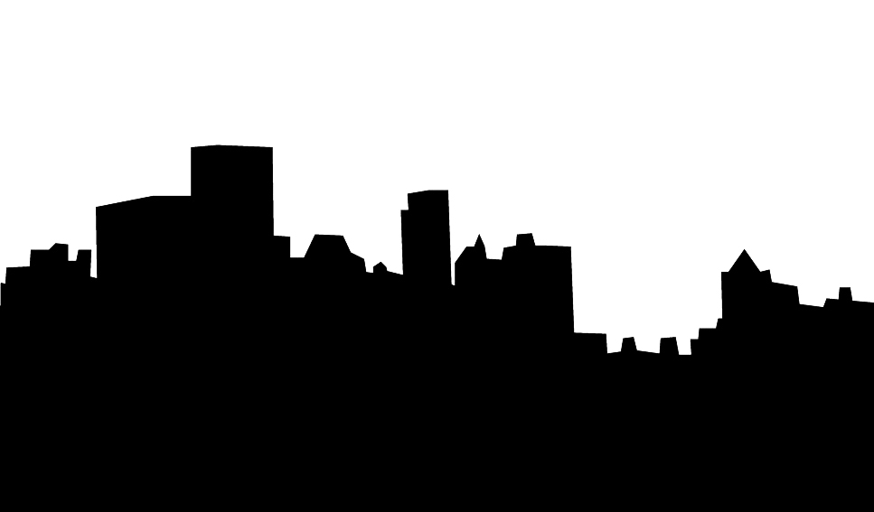 City silhouette clip art. Black clipart skyline