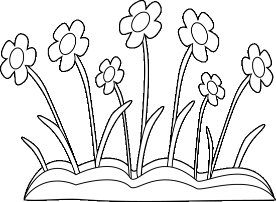 Black clipart spring. Free flower and white