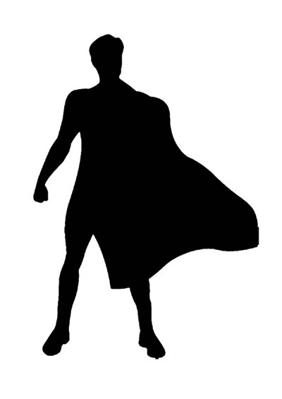 Superhero silhouette clip art. Black clipart super hero