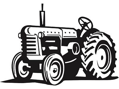  best tractors images. Black clipart tractor