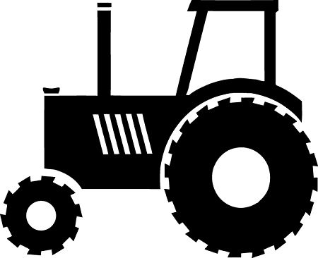 And white cilpart projects. Black clipart tractor