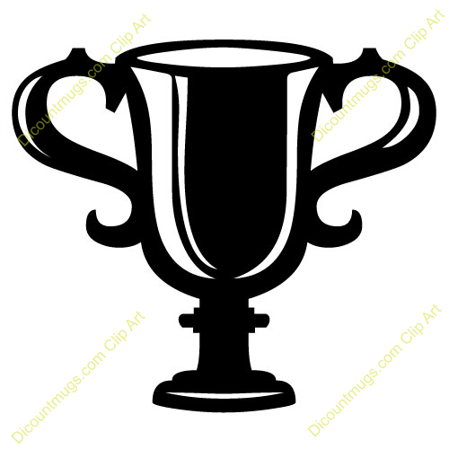 black clipart trophy