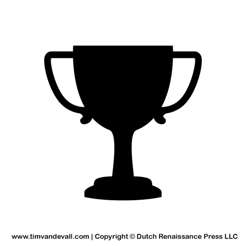Silhouette stencil school stuff. Black clipart trophy
