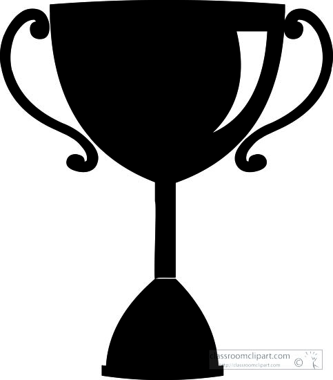 black clipart trophy