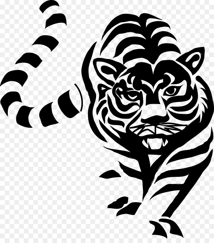 Black clipart white tiger. Clip art png download