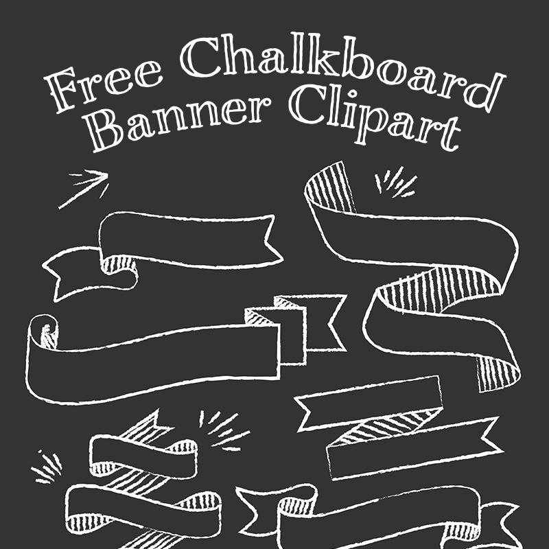 clipart banner chalkboard