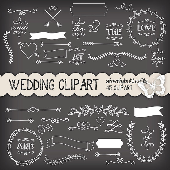 chalk clipart wedding
