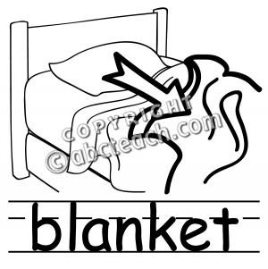 blanket clipart black and white