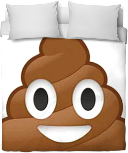Poop emoji sheet . Blanket clipart comforter
